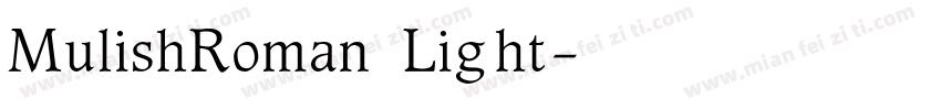 MulishRoman Light字体转换